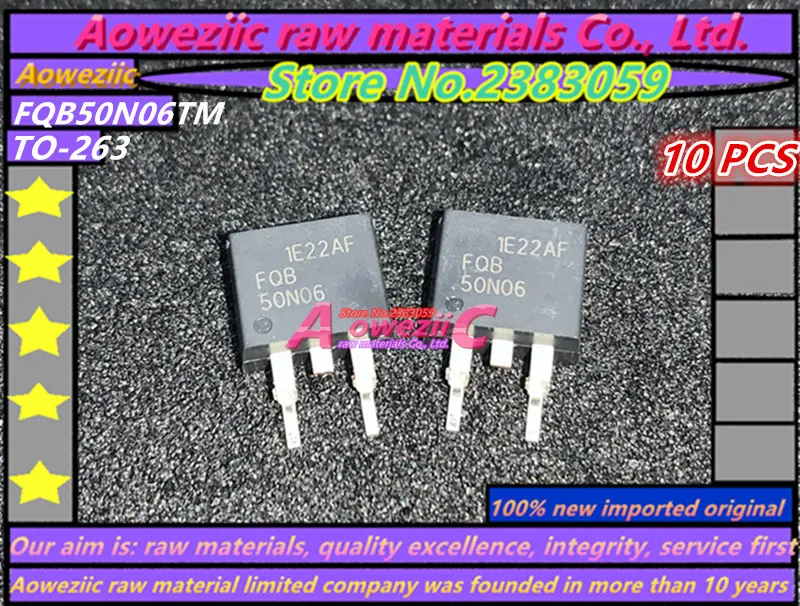 

Aoweziic 100% new imported original FQB50N06TM FQB50N06 50N06 TO-263 MOSFET 50A 60V