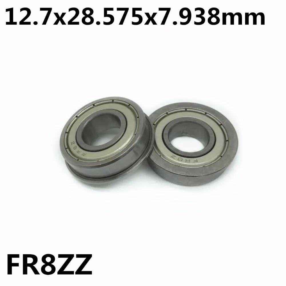 10Pcs FR8ZZ 12.7x28.575x7.938 mm Flange Bearings Deep Groove Ball Bearing High Quality FR8