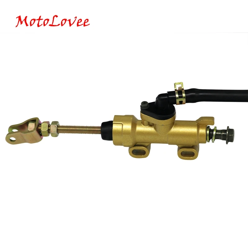 Motolovee Motorcycle Hydraulic Pump Quad Dirt Bike Pit Rear Foot Brake Master Cylinder With Reservoir ATV Motorbike Brakes