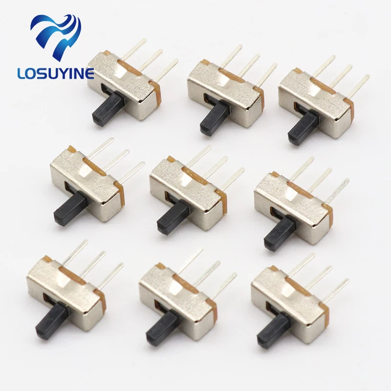 50 szt. Przełącznik włączania i wyłączania mini 1-drożny 2-pasmowy przełącznik suwakowy do montażu na PCB SS12d00G4 #   DSC0039