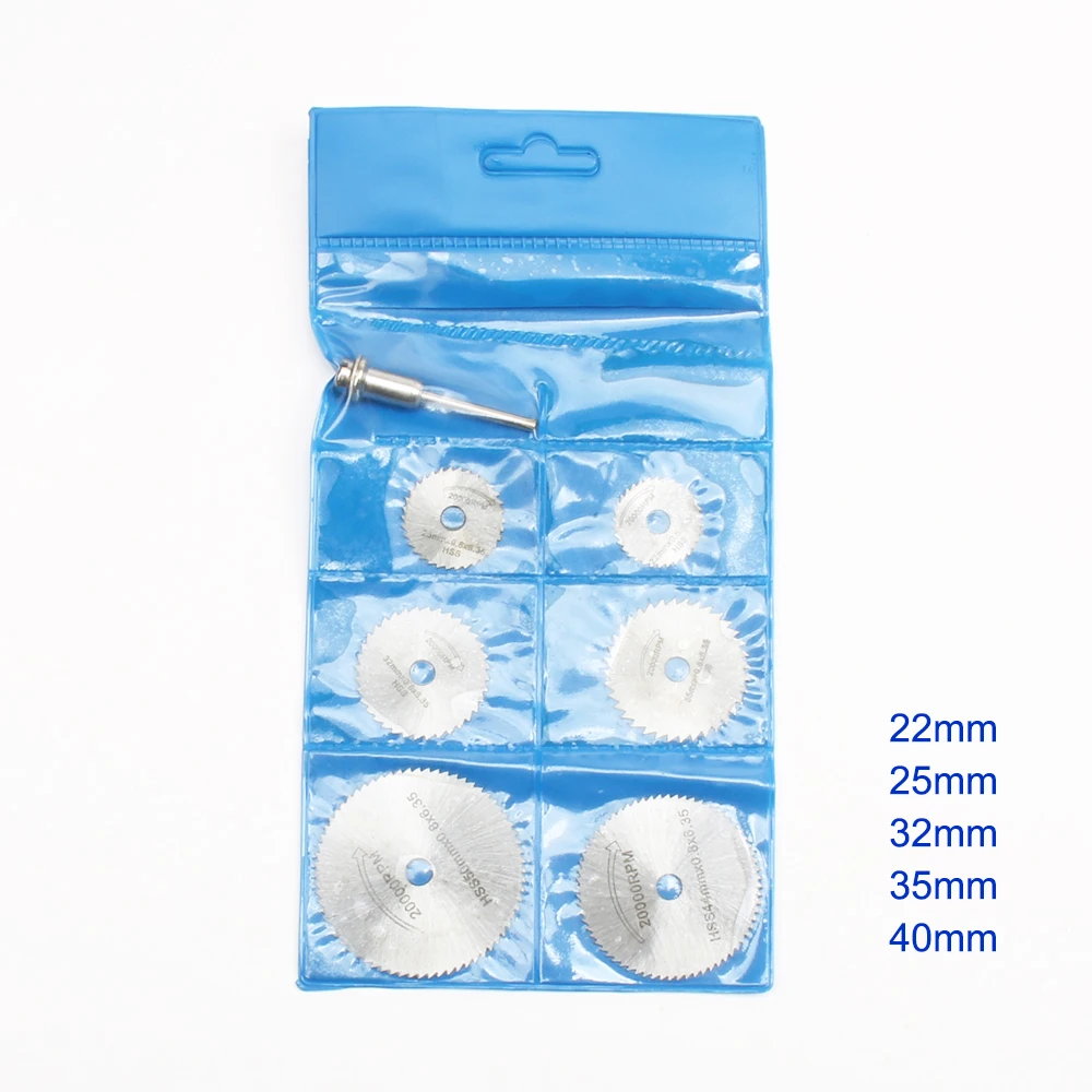 7個の高品質ミニ切断discsaw dremelためratoryツール研磨工具用アクセサリー + 1マンドルバニ