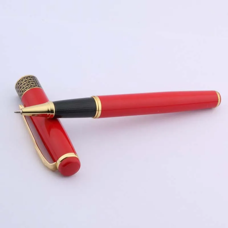 office metal student 68 golden Classic clip red rollerball pen