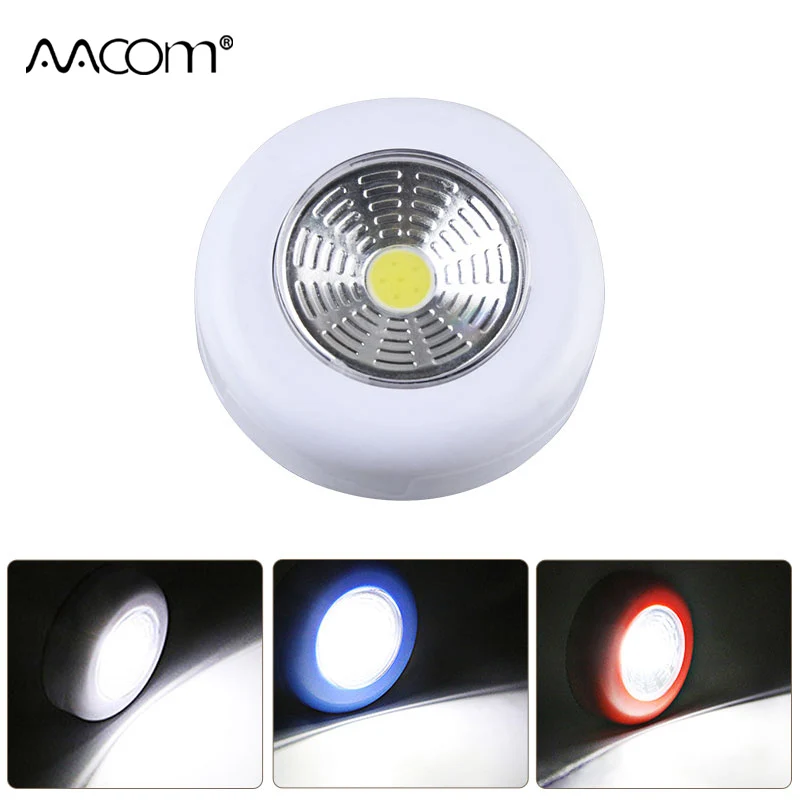 

Portable Cordless LED Under Cabinet Lights Hand Push AAA Battery Powered LED Night Light Touch Switch Pocket Lamp