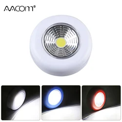 Portable Cordless LED Under Cabinet Lights Hand Push AAA Battery Powered LED Night Light Touch Switch Pocket Lamp