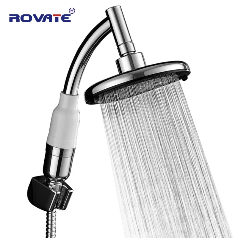 ROVATE Bath Large Hand Shower Head Power Nozzle Hydromassage Pressure Boost Water Saving Big Rain Showerhead Accessories