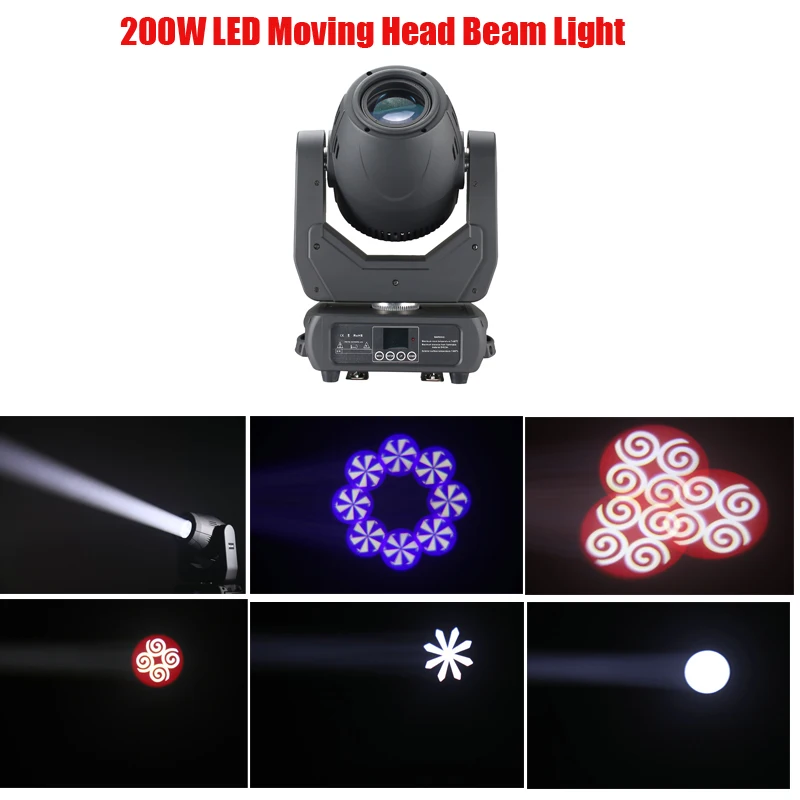 

Sharpy 200W LED Moving Head Beam Light Disco Stage Lighting 16/18CH With 8 GOBOS+OPEN WHEEL ROTATAION Beam Lights