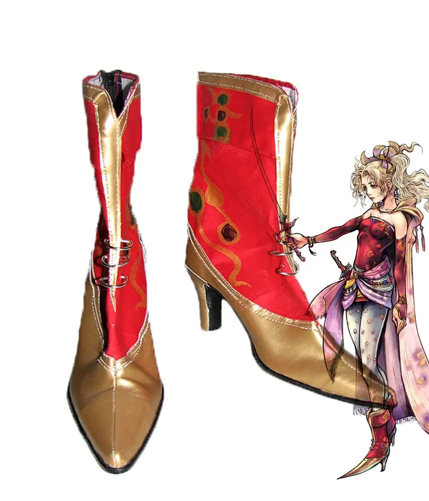 FF6 Terra Branford Shoes Cosplay Dissidia Final Fantasy Terra Branford Cosplay Boots High Heel Custom Made