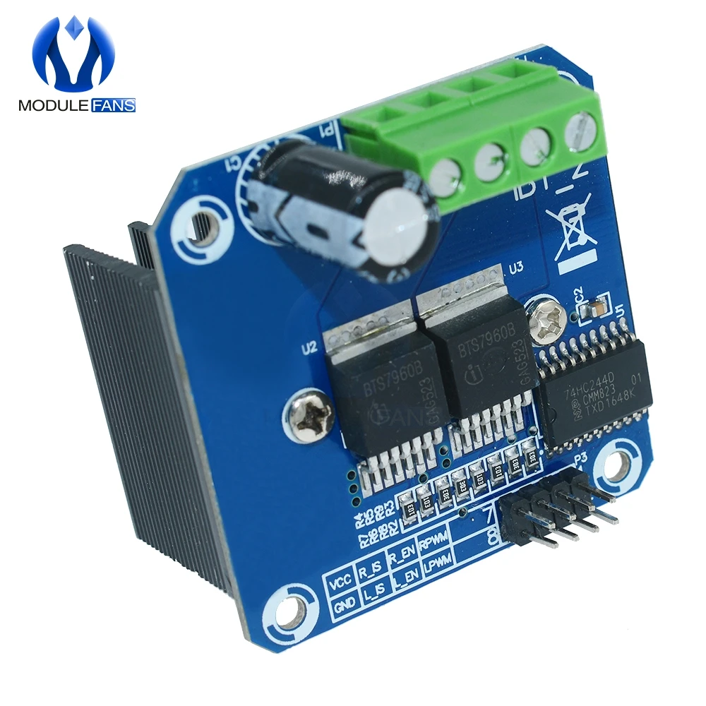 Doppel BTS7960 B BTS7960B DC 43A Schrittmotor Treiber Modul H-Brücke PWM Modul Für Arduino Smart Auto – Detail 10