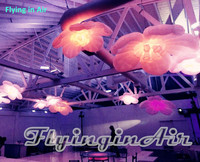 Hanging Large LED Inflatable Flower Plum Blossom Balloon with Light for Concert/Stage Decoration