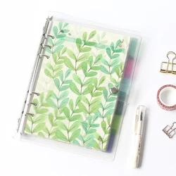 Cuaderno en espiral de hoja suelta transparente, separador de páginas, calendario, placa separadora, accesorios de planificador, A5, A6