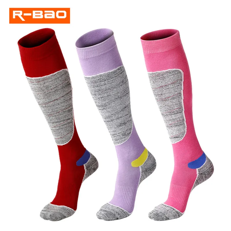 1 Pair Ski Socks For Women Men Outdoor Mountaineer Hiking Snowboarding Half Sport Socks Thicken Warm Winter Foot Ankle Protector