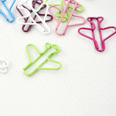 20 Clips Air Plane Cute Paper Clips Decorative Binder Clips Office Paper Clip