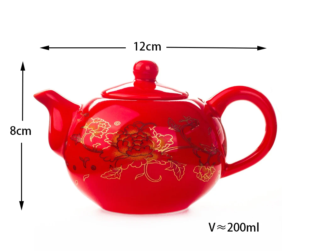 Kung Fu Tea pot,China\'s national flower peony pattern Teapot Kettle,Coffee Tea Sets,Chinese traditions  Flower Tea Pot Teaware