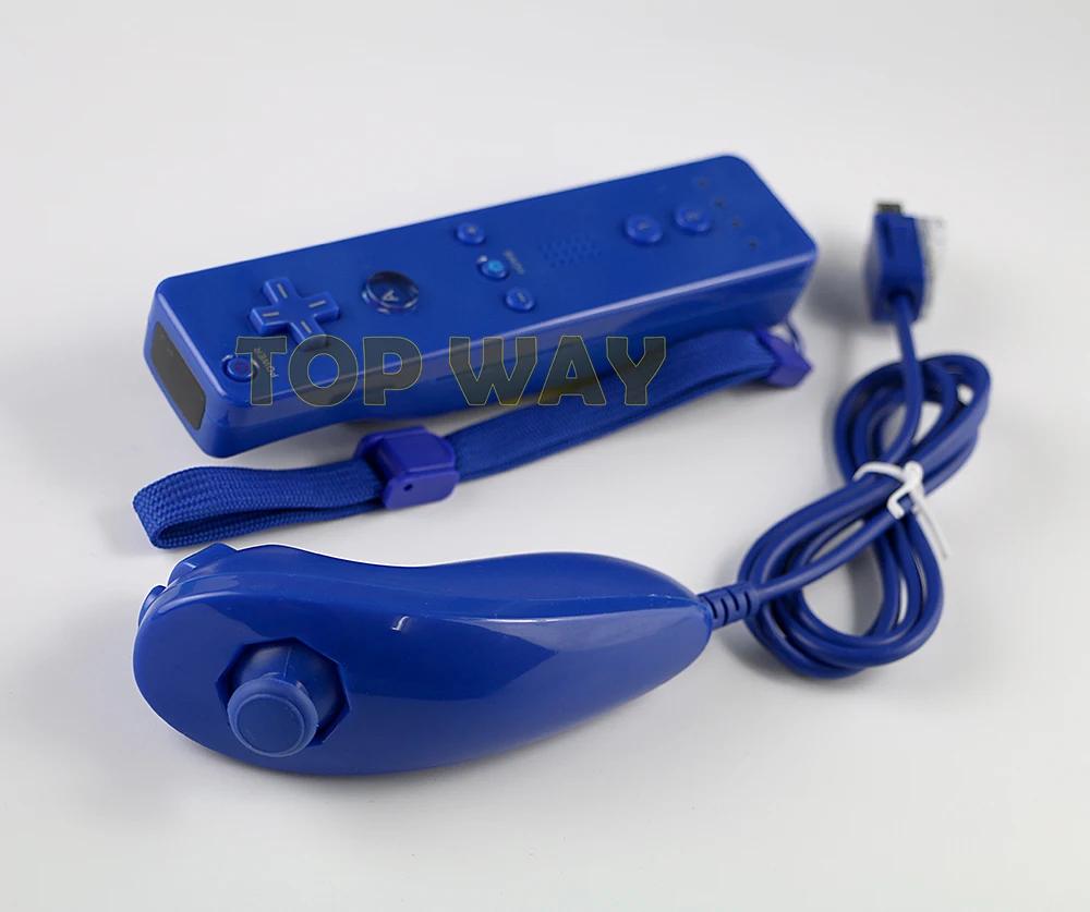 1set New Wired computer game controller left right PC gamepad case with Nunchucks double shock for wii