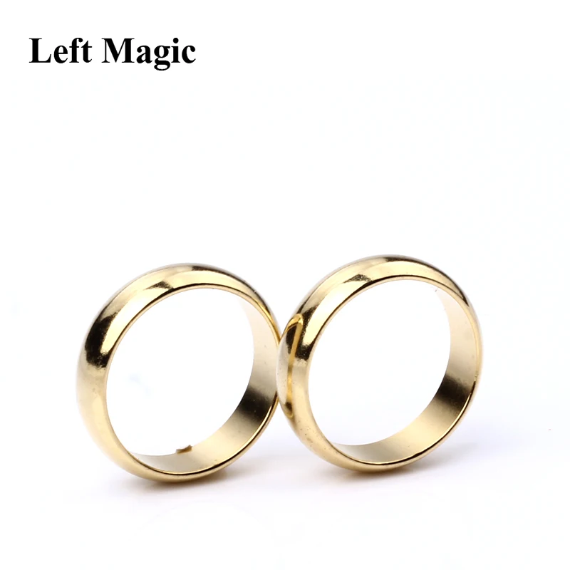 Gold Cambered PK Ring Magic Tricks Strong Magnetic Ring PK Ring Coin Finger Decoration Magic Show Props Size 18 19 20 21mm