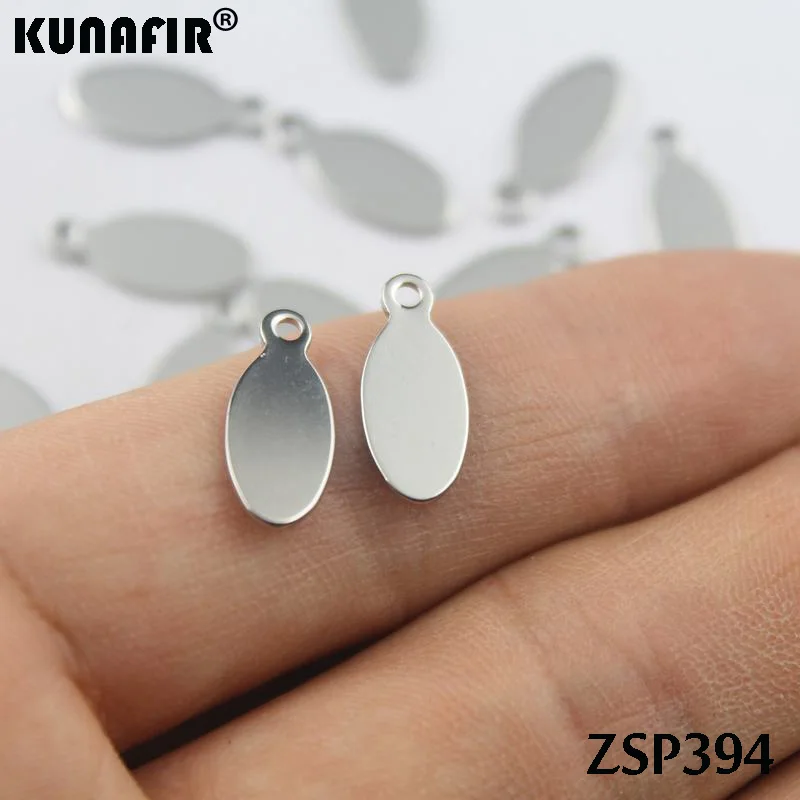 Ordinary polishing Steel color tags with Laser engraving LOGO Stainless steel labels jewelry parts