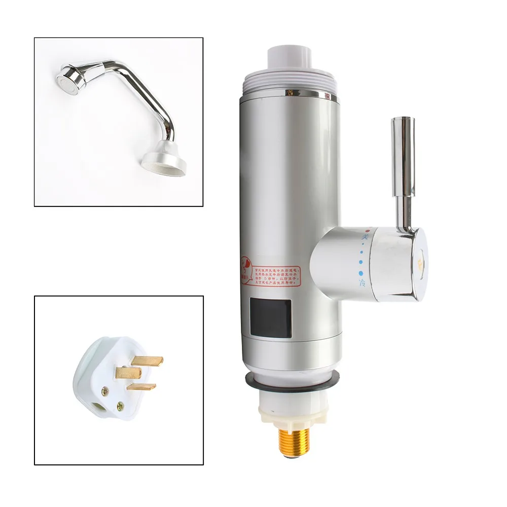 DMWD 3000W Scaldabagno Elettrico Cucina Istantanea di Acqua Calda del Rubinetto Riscaldatore di Acqua Senza Serbatoio Riscaldatore Display Digitale 220V