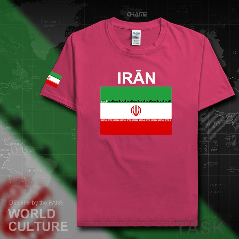 Iran Islamic men t shirts 2017 jerseys nations team tshirt 100% cotton t-shirt meeting fitness brand clothing tees flag IR tops