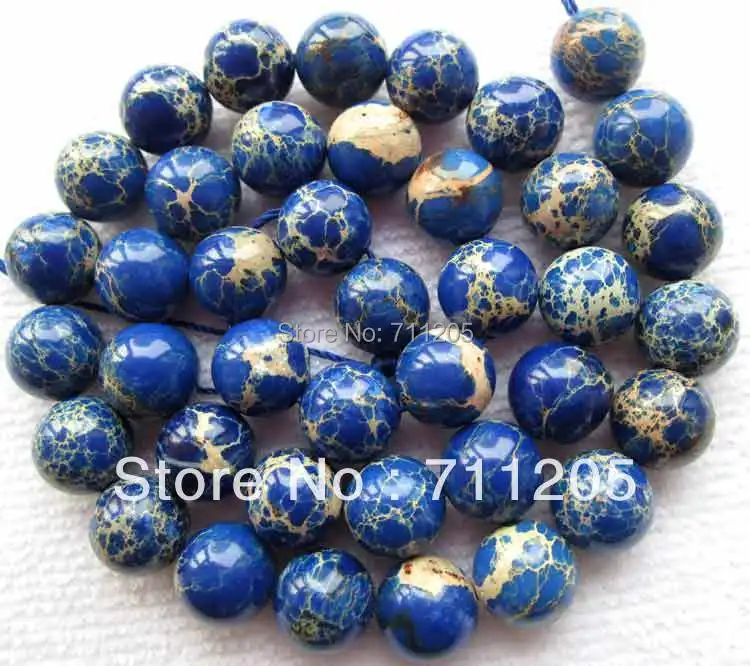 wholesale 39pcs ,10mm Blue Emperor Jaspers Round loose beads ,Min.Order $10,provide mixed wholesale for all items !