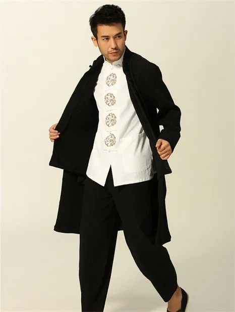 New Fashion Tang Suit Novelty Black Men's Classic Chinese Style Top Jacket Button Free Shipping Coat S M L XL XXL XXXL