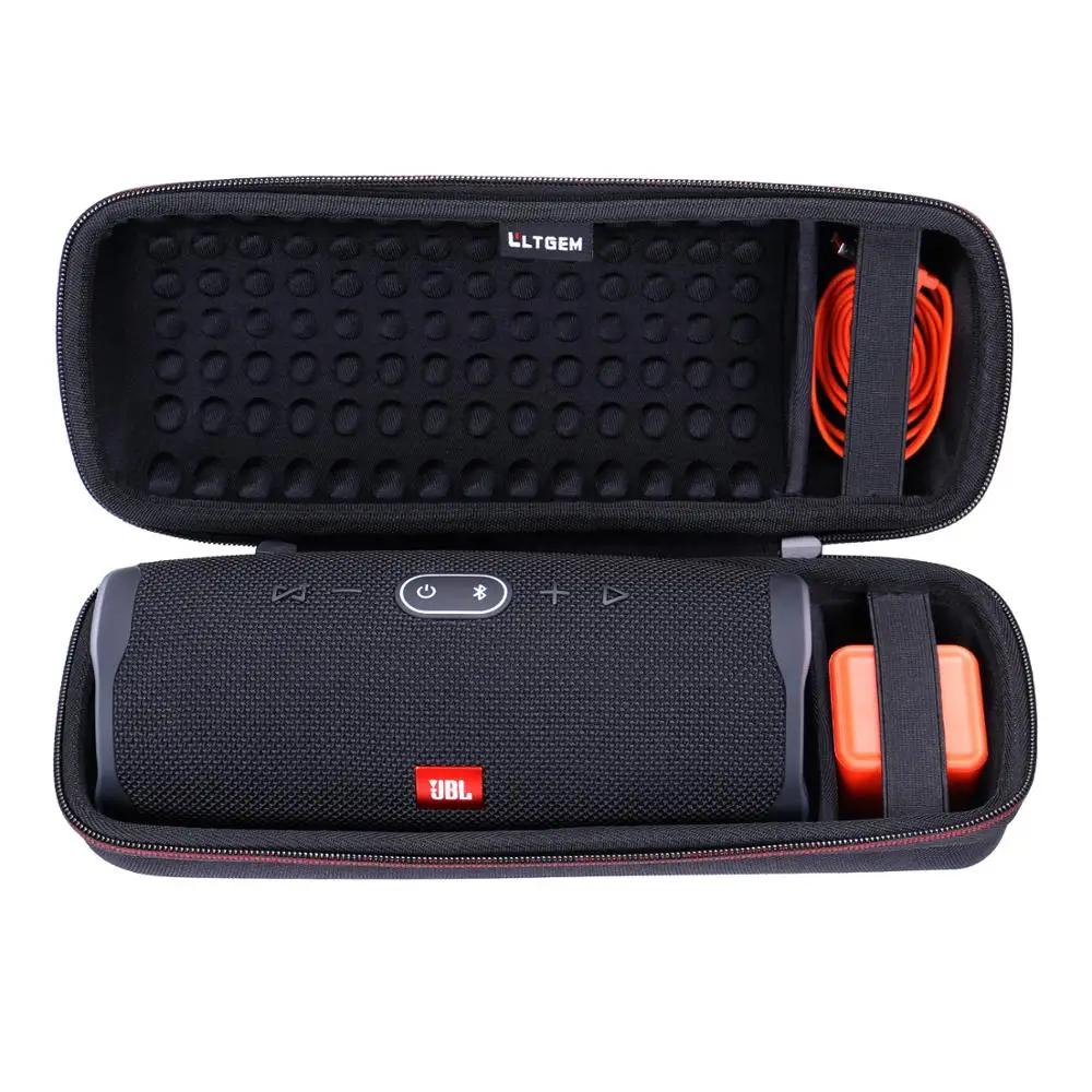 LTGEM Black EVA Waterproof Carrying Hand Case For JBL Charge 4 Portable Wireless Bluetooth Speaker