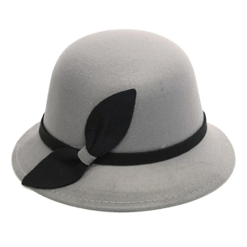 SILOQIN Fashion Elegant Lady's Fedoras Hats 2019 New Style Noble Women's Retro Warm Hat Bow Decoration Female Trend Brands Cap