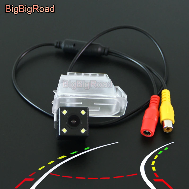 BigBigRoad Car Intelligent Dynamic Trajectory Tracks Rear View CCD Camera For Ford Mondeo Kuga Fiesta Focus 2 C-Max C Max CMax