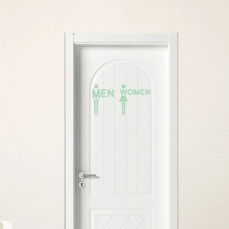 Kreative leuchtende Aufkleber für Männer und Frauen, für Toilettentüren, Wand, leuchten im Dunkeln, Wanddekoration, fluoreszierende Badezimmer-Heimdekoration, Aufkleber – Detail 7