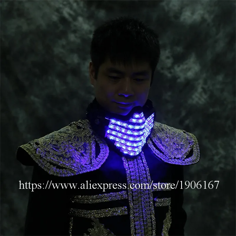 Hot Sale LED Colorful Luminous Party Mask Led Flashing Glowing Face Guard Mask Halloween Birthday DJ Christmas Light Up Masks