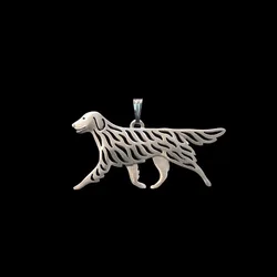 Women Flat Coated Retriever Dog Pendants Fashion Alloy Pendants