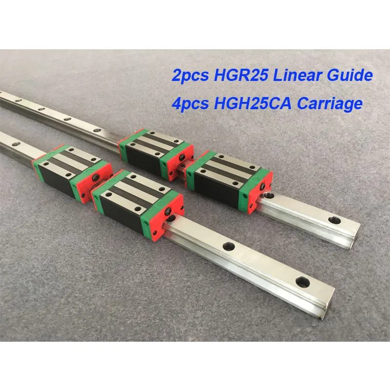 

2pcs 25mm HGR25 - 550 600 650 700 750 800mm + 4pcs HGH25CA or HGW25CA linear block carriage CNC parts