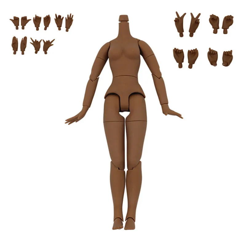 Azone body Super dark skin big breast body 20cm 8.5 inch For 1/6 doll blyth joint Body suitable for DIY change the body ICY