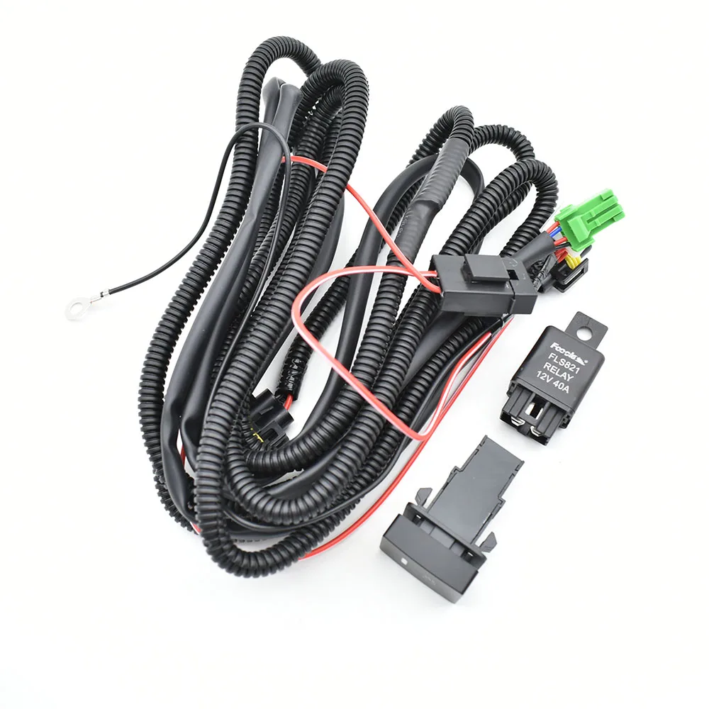 Wiring Harness Wire Sockets + Switch For H11 Fog Lamp For Suzuki SX4 Grand Vitara 2 ALTO 5 SWIFT 3 JIMNY FJ IGNIS 2