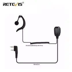 New Retevis C type earpiece Walkie Talkie Headset For Retevis RT23 Two Way Radio J9122A