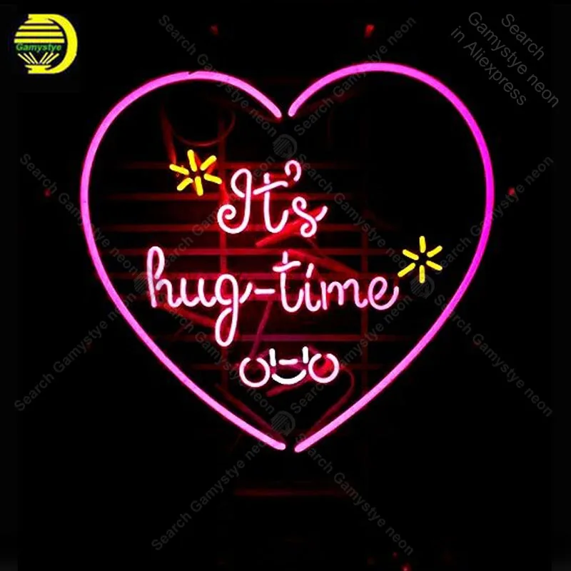 

Neon Sign Its Hug Time Neon Bulb sign Arcade handcraft Beer Restaurant Bedroom Decorate room vintage neon light anuncio luminos