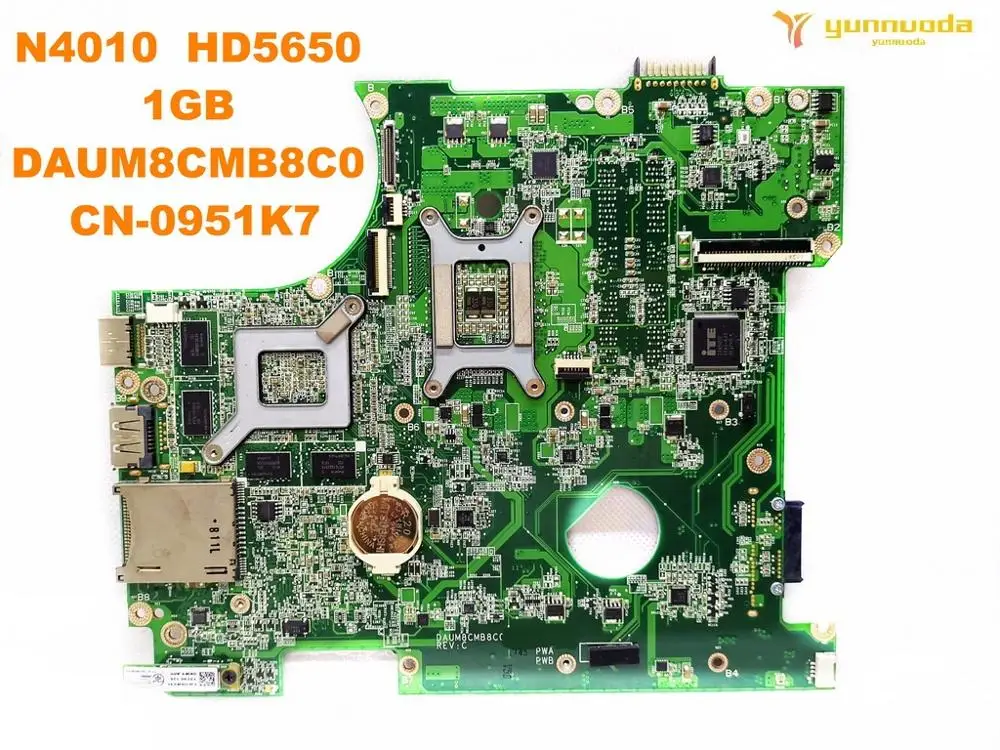 Original for DELL N4010 laptop  motherboard  N4010  HD5650  1GB  DAUM8CMB8C0  CN-0951K7    tested good free shipping