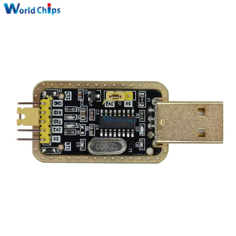 CH340 Module Instead Of PL2303 , CH340G RS232 to TTL Module Upgrade USB to Serial Port In Nine Brush Small Plates Golden