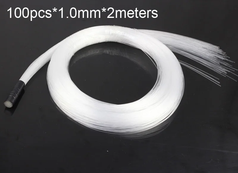 

1.0mm X100pcs X 2Meters PMMA plastic fiber optics cable for all kind led light engine driver