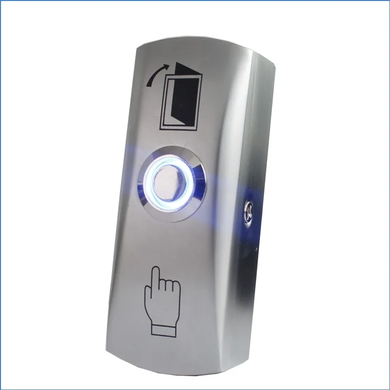 Zinc Alloy Shell Door lock Push To Exit Button NO/COM Output with Back Box for Access Control