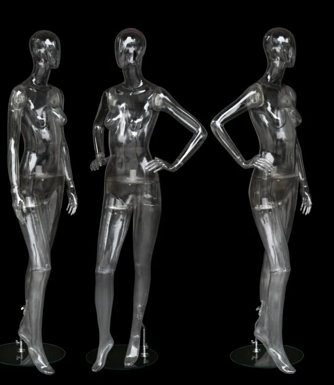 Best Quality Fashionable 3D Dressing Model Full Body Female Transparent Mannequin Manufacturer Direct Sell