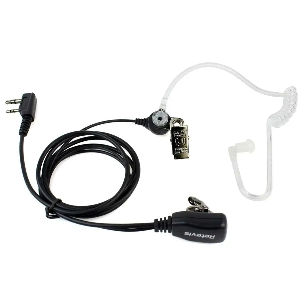 by dhl or ems 100pcs MIC Earpiece for BAOFENG PUXING OUXUN QUANSHENG Ect K Head TWO Way Radio Headset Walkie talkie