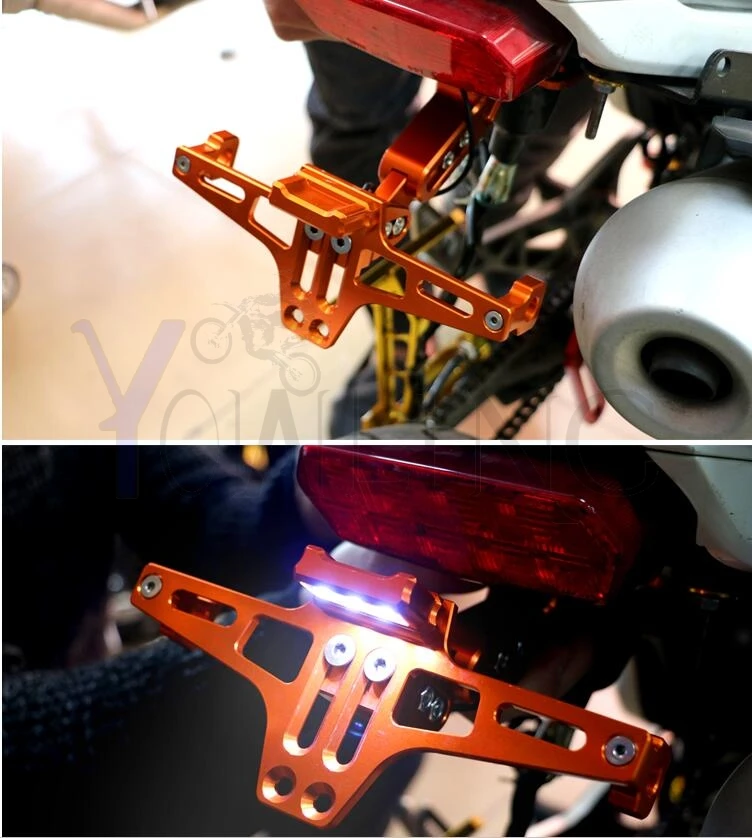 For Honda Motorcycle License Plate Bracket Signal blinker Holder Frame Number Plate Cbr 600 F2 F3 F4 F4i 900 Cbr900rr honnet