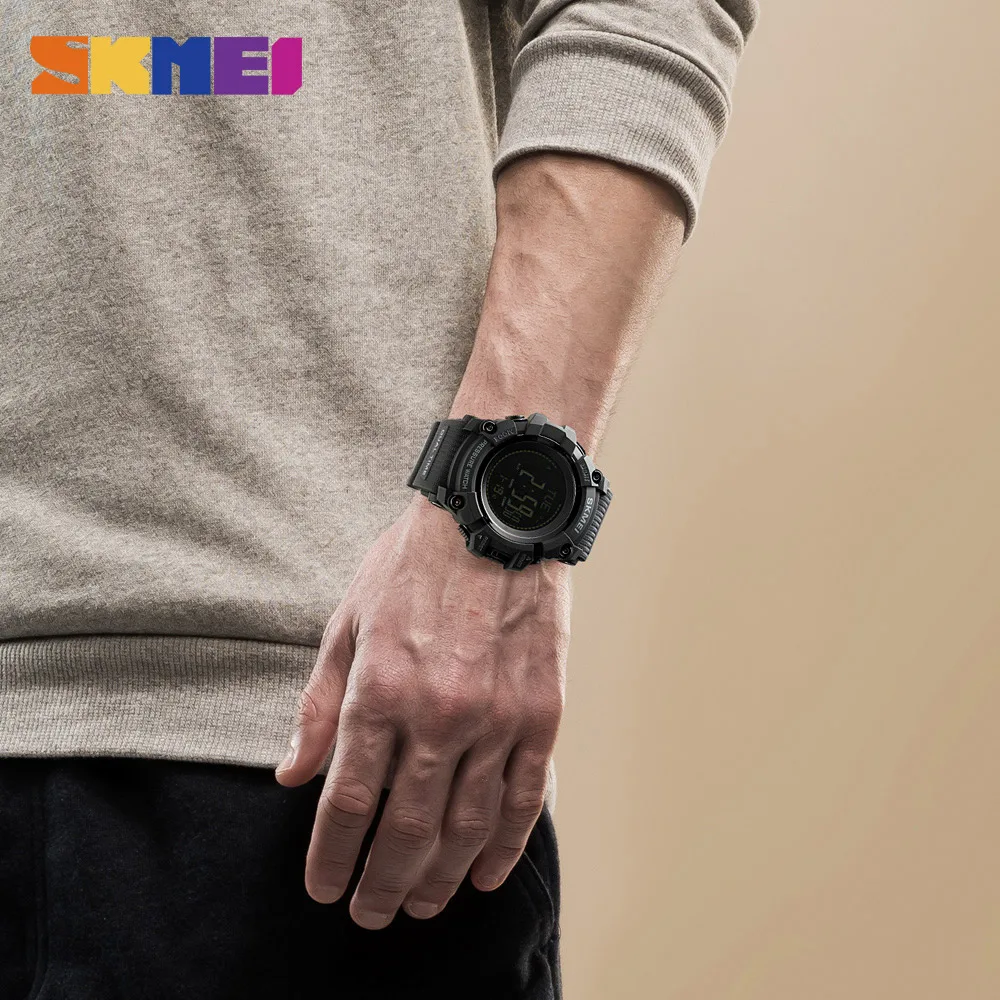 SKMEI Outdoor Watches Mens Pressure Compass Sport Digital Wristwatches Altimeter Weather Tracker Waterproof reloj hombre 1358
