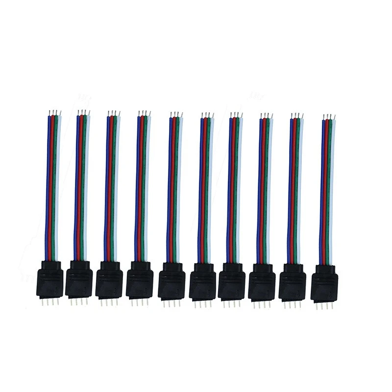 10cm 15cm 4pin Male RGB Connector Wire Cable For for 3528/5050 RGB led strip