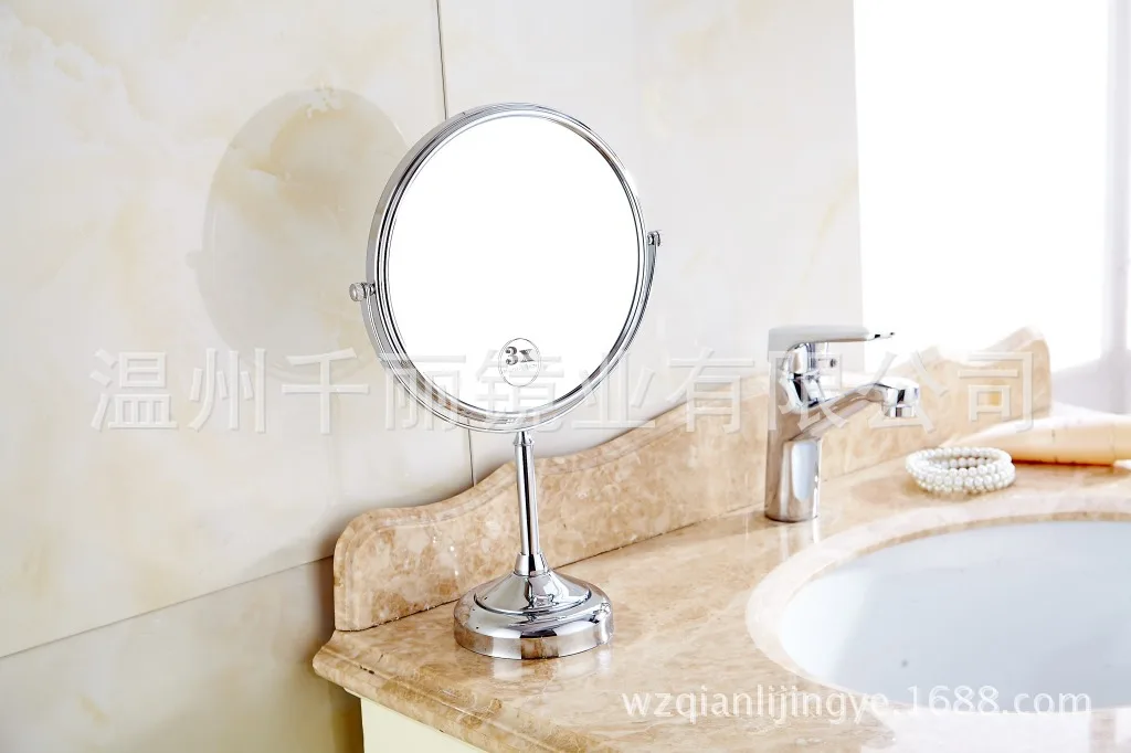 Qianli's makeup mirror factory factory direct supply wholesale desktop mirror copper cosmetic mirror beauty mirror