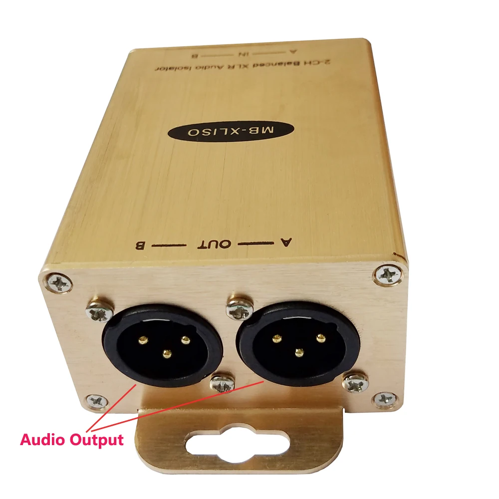 Professional Audio Ground Isolator Balanced XLR Audio Isolation Transformer Analog AES/EBU Signal Eliminate Noise  Hum Killer