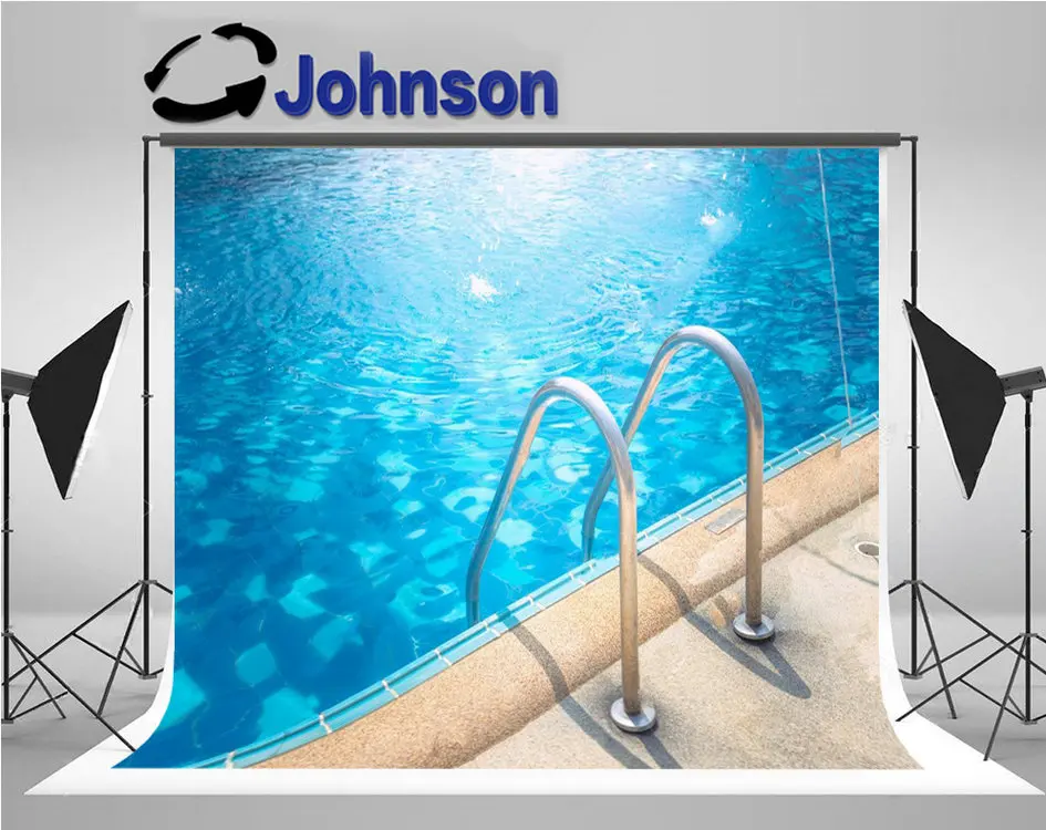 

swimming pool Grab Bars Ladder Blue photo backdrop High quality Computer print wall background