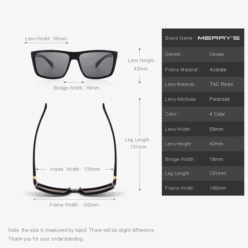 MERRYS DESIGN Men Polarized Sunglasses Fashion Male Eyewear 100% UV Protection S8225