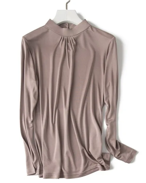 

Double - sided silk heavy weight full-length and long sleeve silk T-shirt 2022