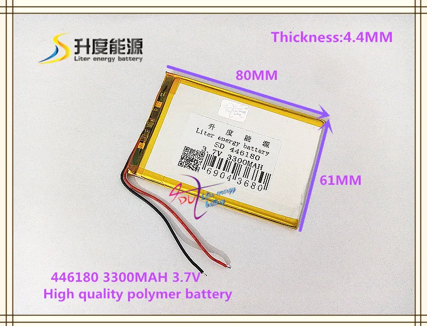 3.7V 3300mAH 446180 Polymer lithium ion / Li-ion battery for tablet pc cell phone POWER BANK MP4